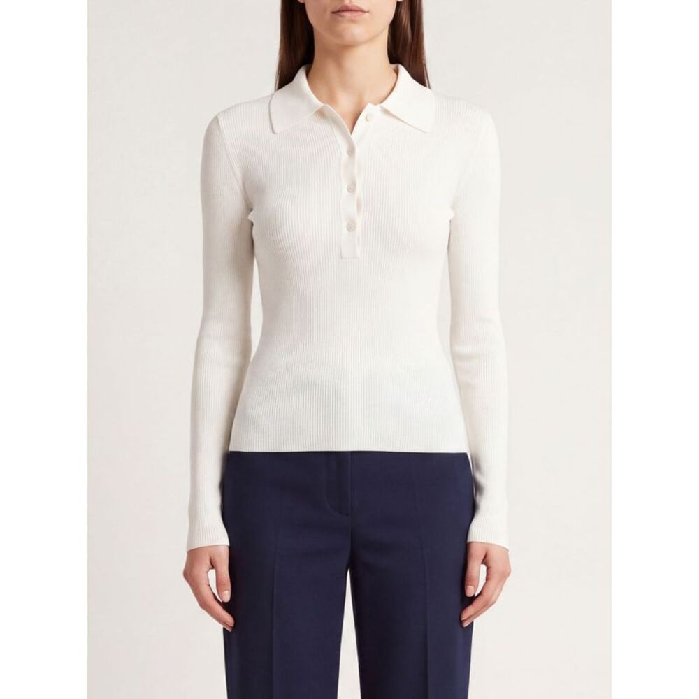 Parosh Women P.A.R.O.S.H. Slim Fit Long-Sleeved Polo In Pure Wool